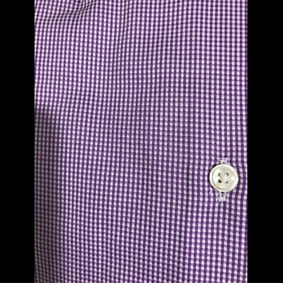 NWT $125 BOSS Hugo Boss Miles‎ Sharp Fit Check Shirt in Purple [SZ 16.5 ] - Picture 8 of 8